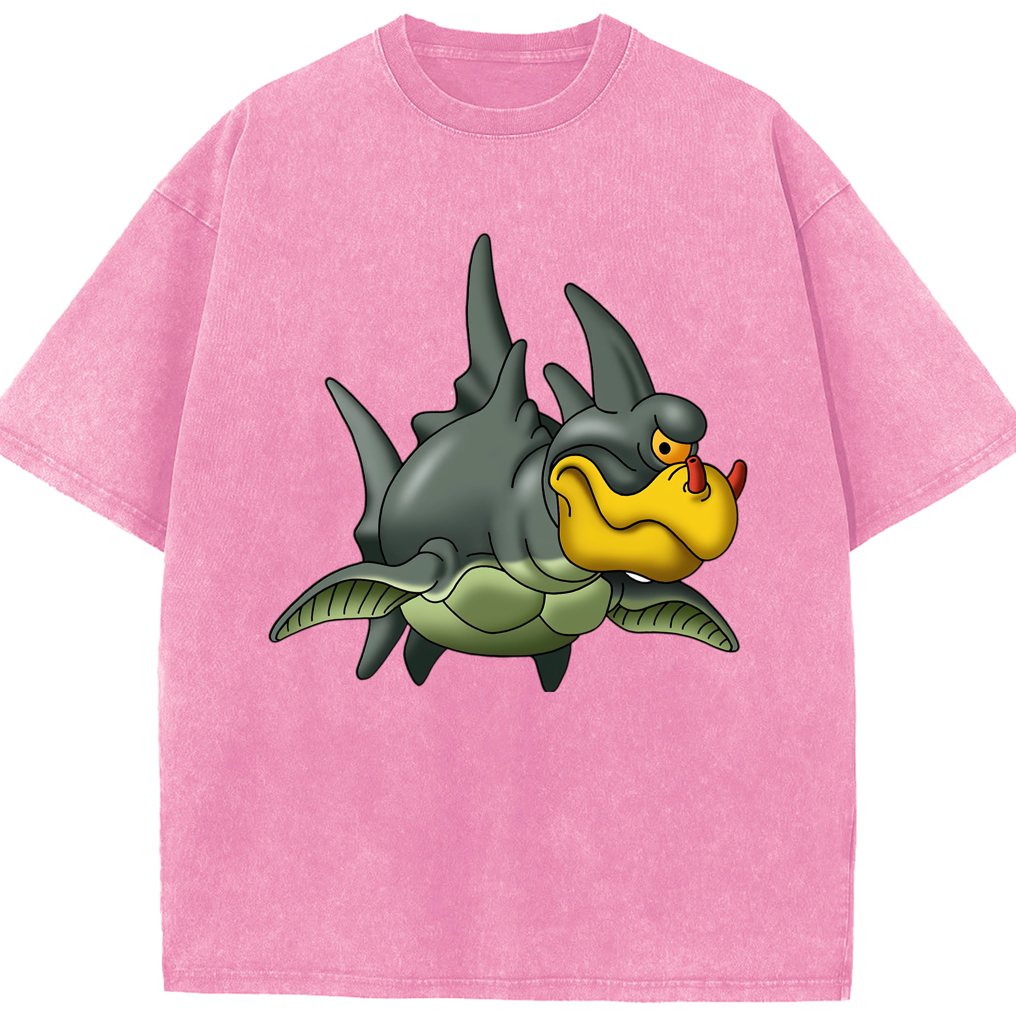 （画像用） ドラゴンクエスト Doragon Kuesuto Dragon Quest 綿100% ヴィンテージ風 半袖Tシャツ（フロントプリント）